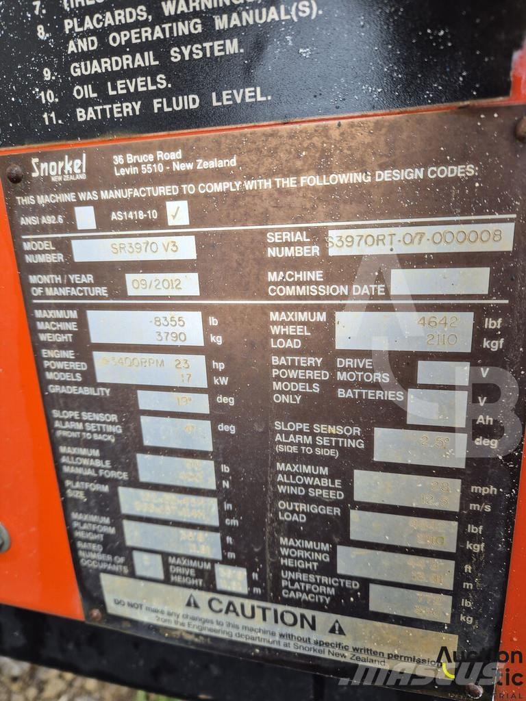 Snorkel S3970RT Scheren-Arbeitsbühnen