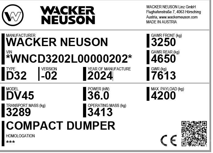 Wacker Neuson DV45 Minidumper
