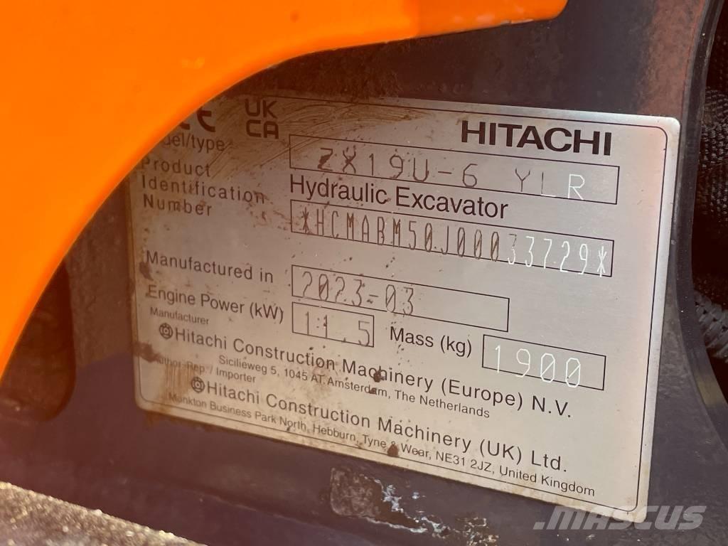 Hitachi ZX 19 U-6 Minibagger < 7t
