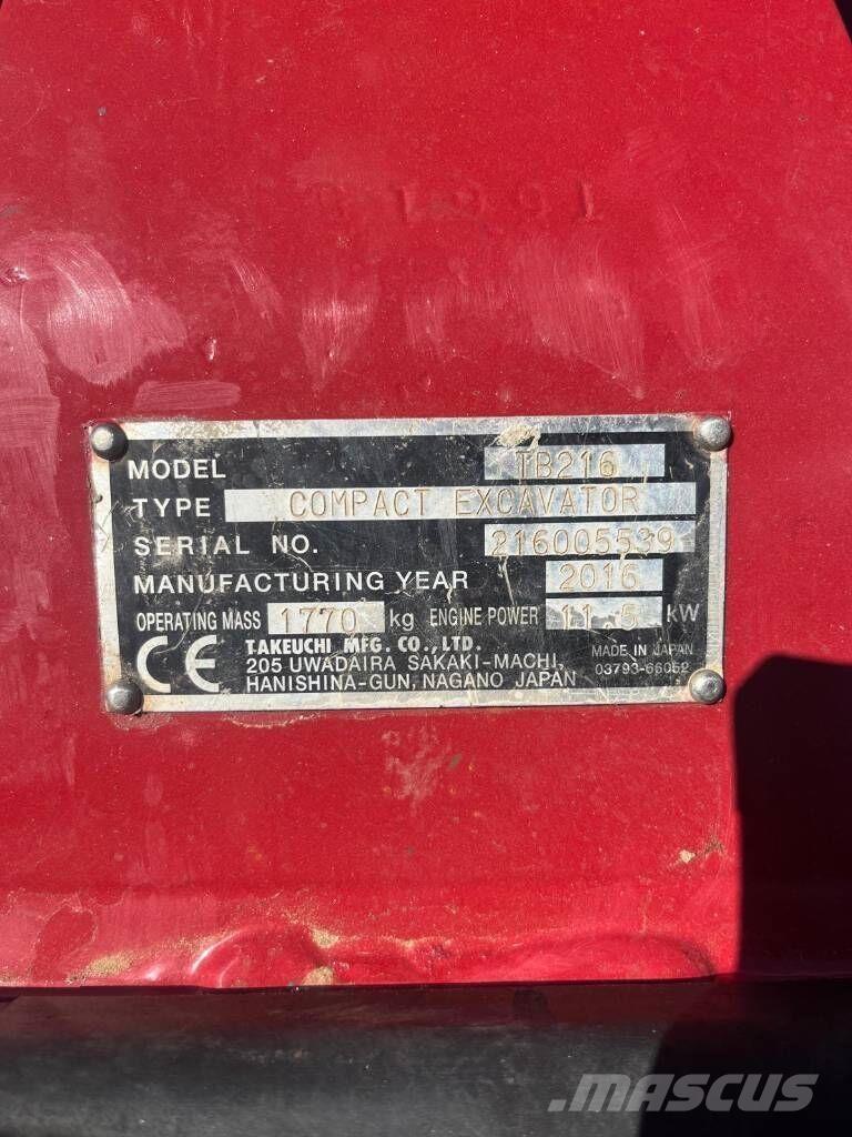 Takeuchi TB216 Minibagger < 7t