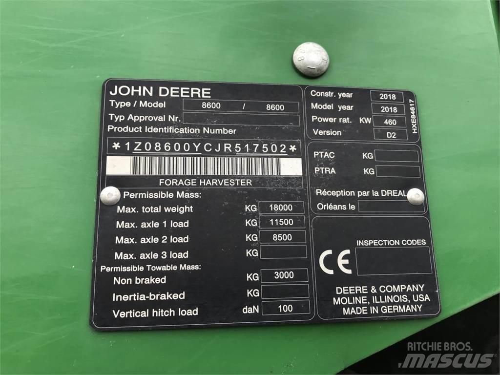 John Deere 8600 Selbstfahrende Häcksler
