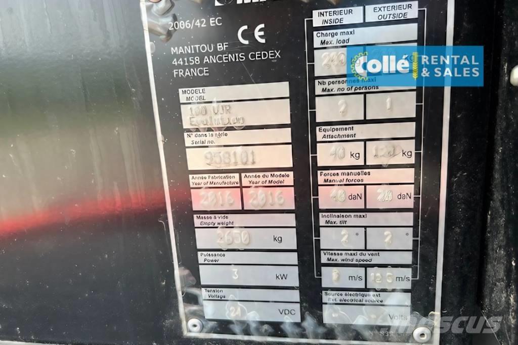 Manitou 100 VJR | 2014 Gelenkteleskoparbeitsbühnen