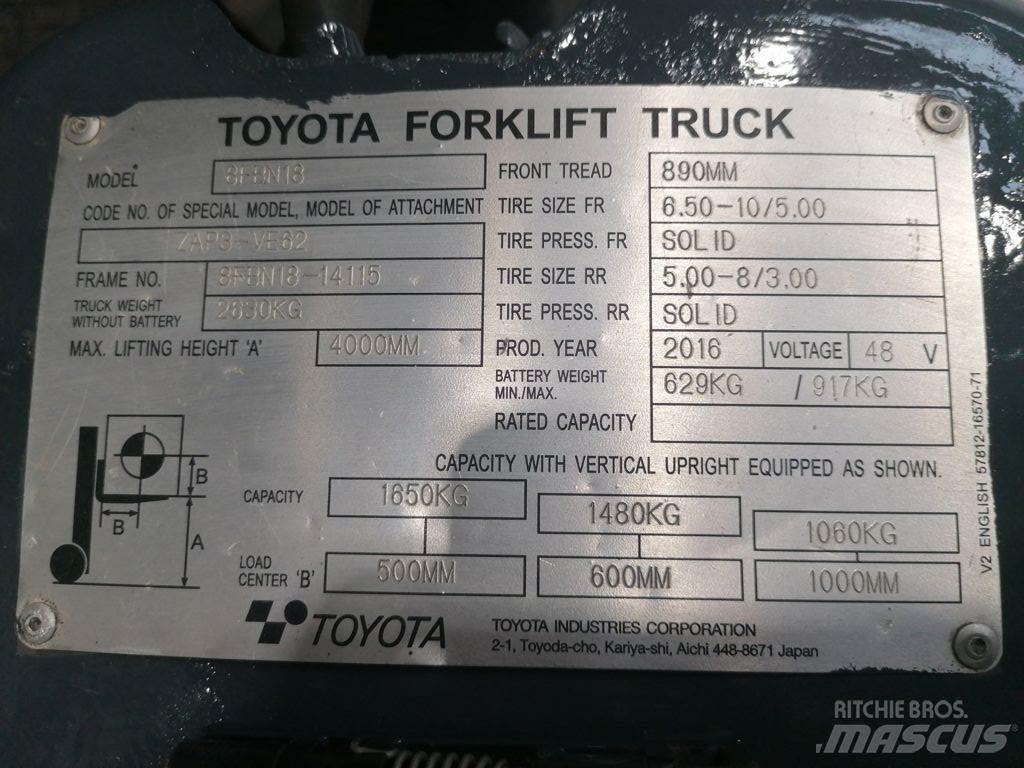 Toyota 8FBN18 Elektrostapler