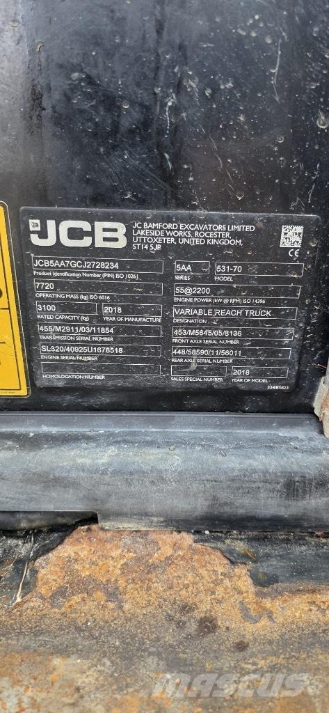 JCB 531-70 Agri Teleskoplader