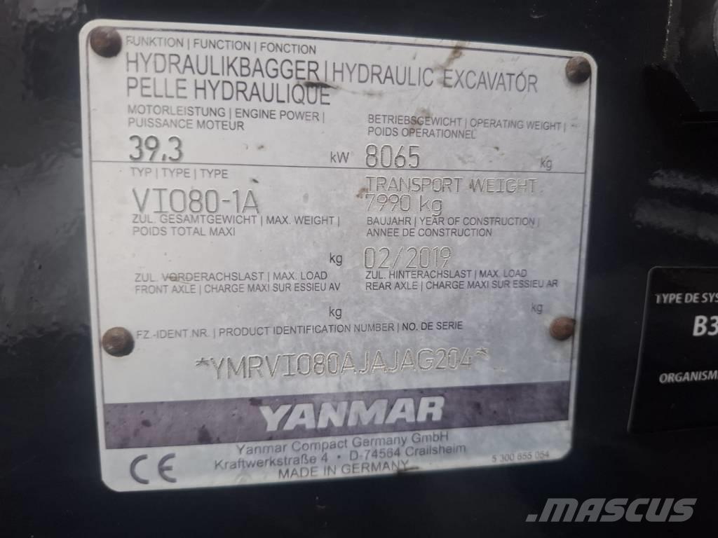 Yanmar Vio 80-1A Midibagger  7t - 12t