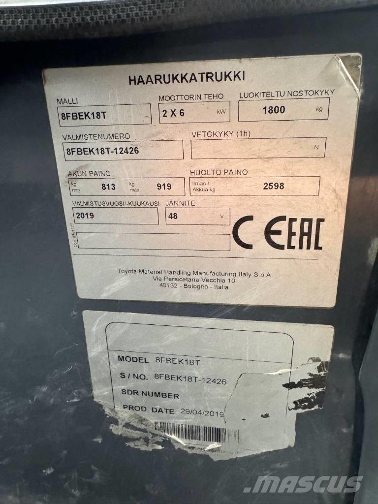 Toyota 8 FBEK 18 T Elektrostapler
