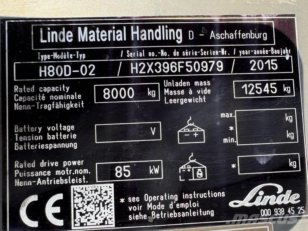 Linde H 80 D Dieselstapler