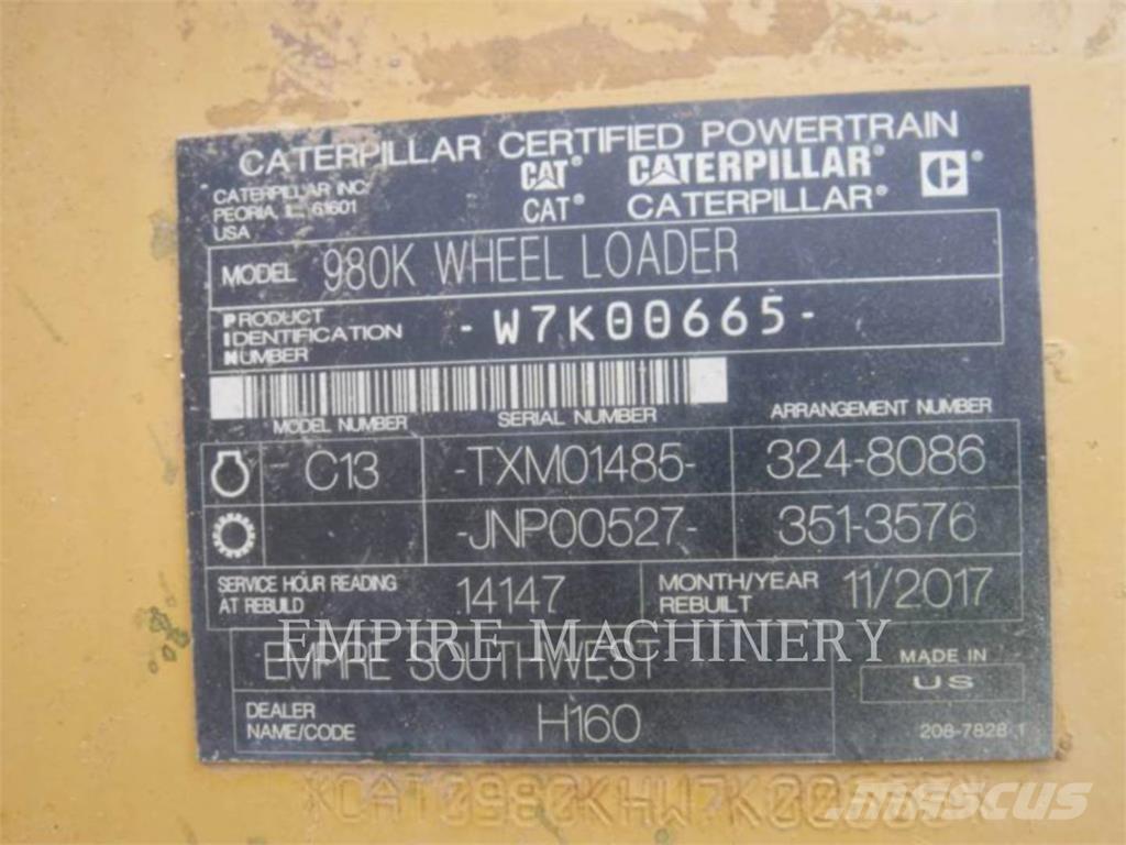 CAT 980K Radlader