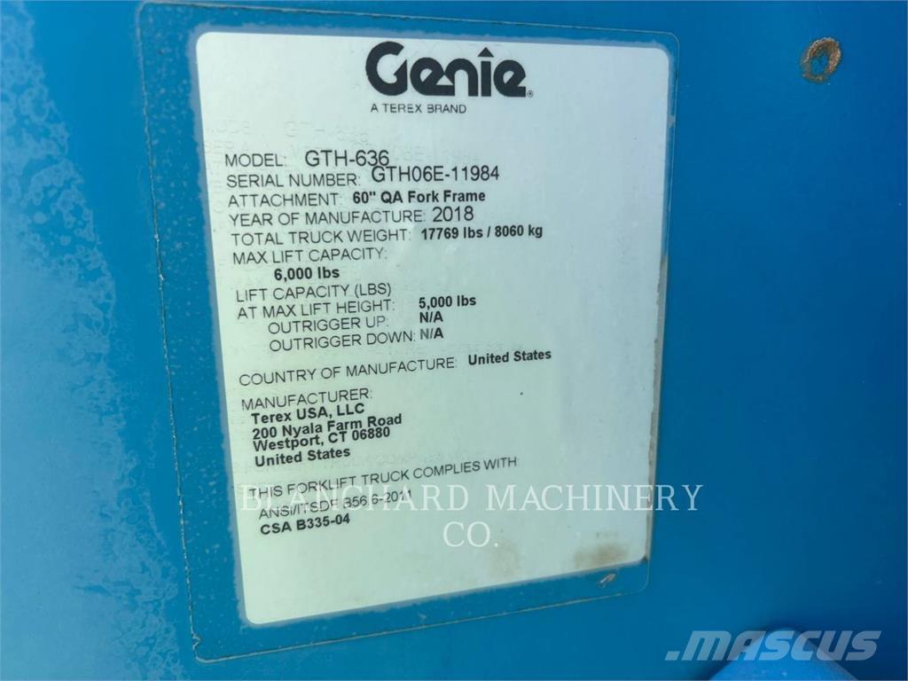 Genie GTH-636 Teleskoplader