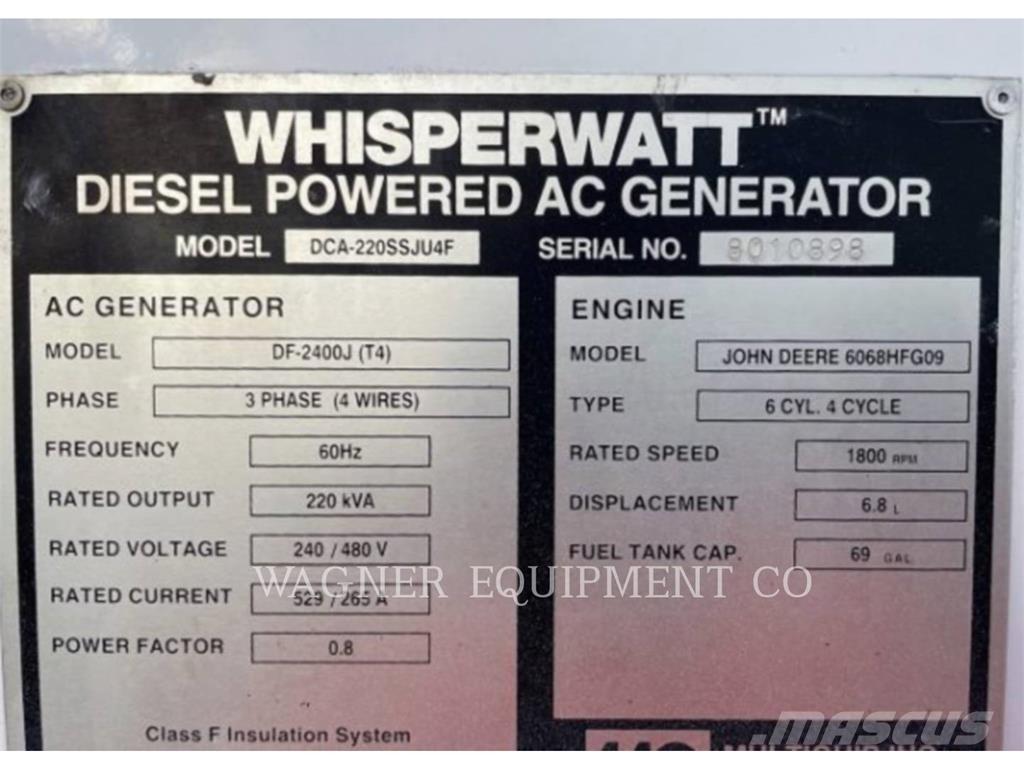 MultiQuip DCA220SSJU4F Andere Generatoren