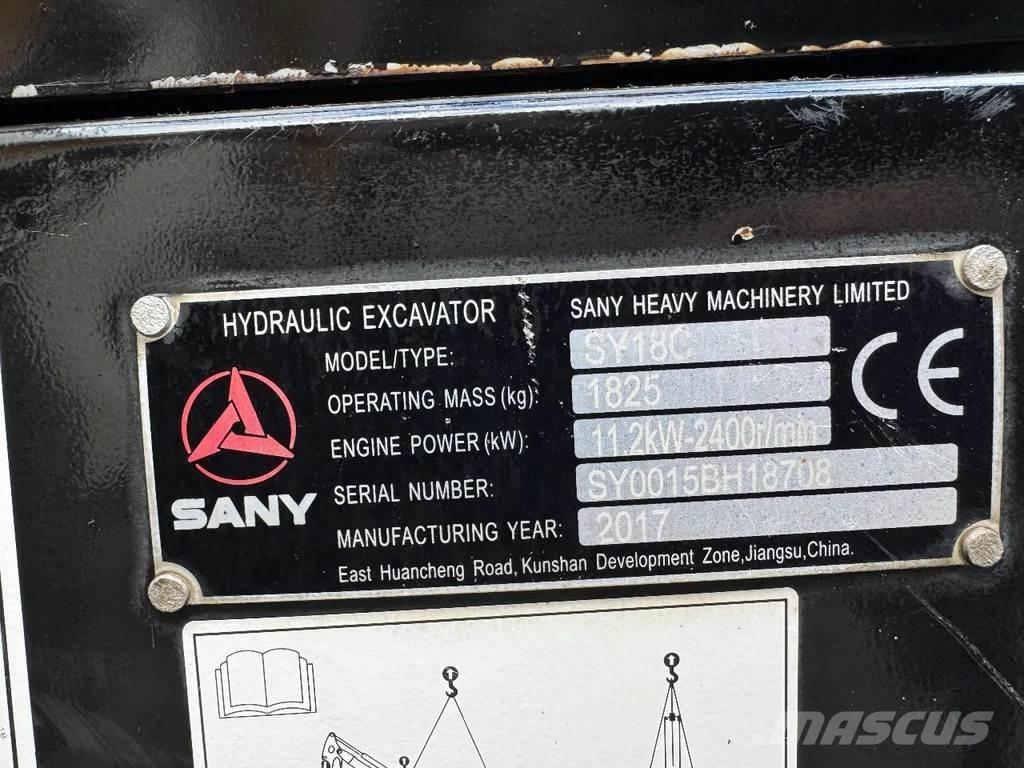 Sany SY18C Minibagger < 7t