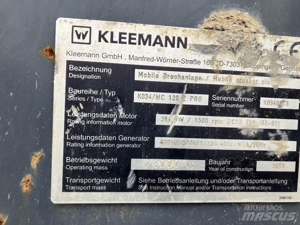 Kleemann MC 120 Z Mobile Brecher
