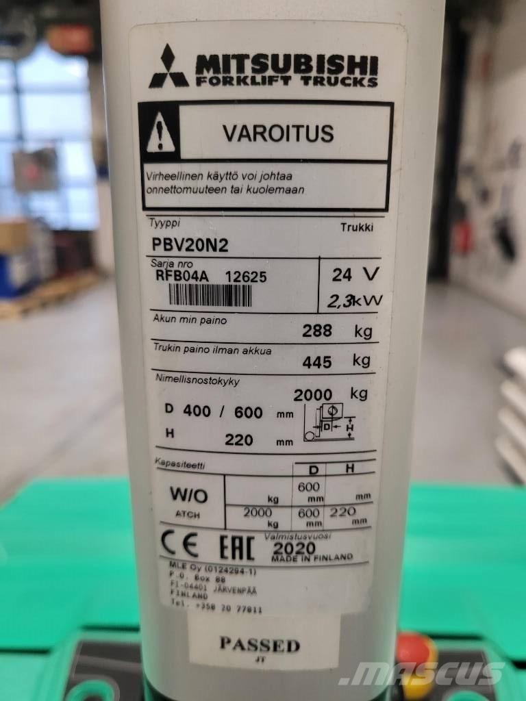Mitsubishi PBV 20 N2 Gabelstapler mit Fahrerstand