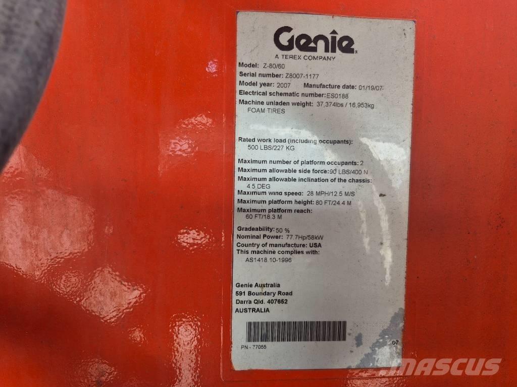 Genie Z 80/60 Gelenkteleskoparbeitsbühnen