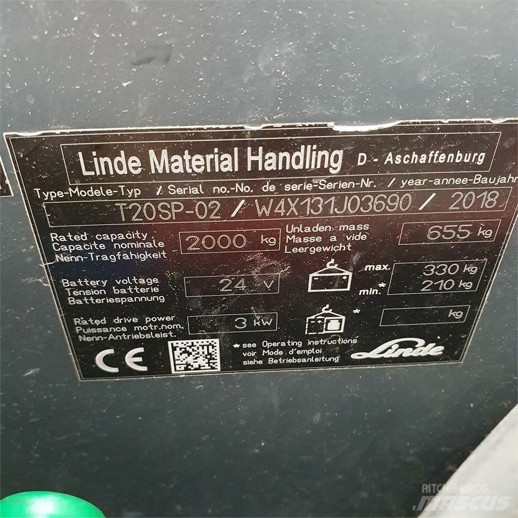 Linde T20SP-lang Niedergabelstapler