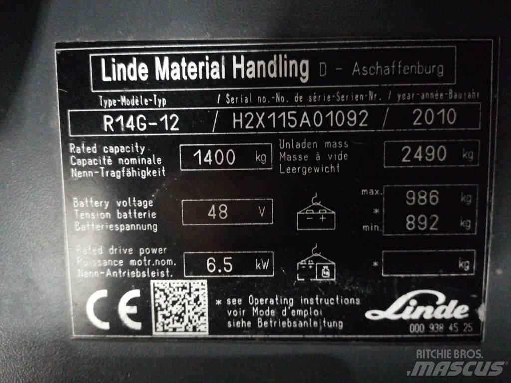 Linde R14G-12 Schubmaststapler