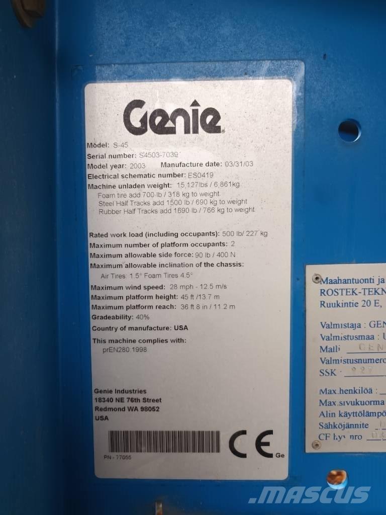Genie S 45 RT Teleskopbühnen