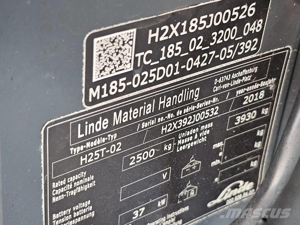Linde H25T-02 Gasstapler