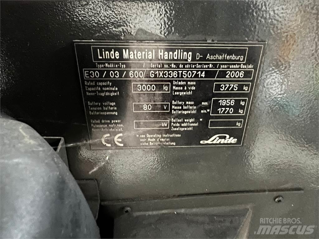 Linde E30 / 03 / 600 Elektrostapler