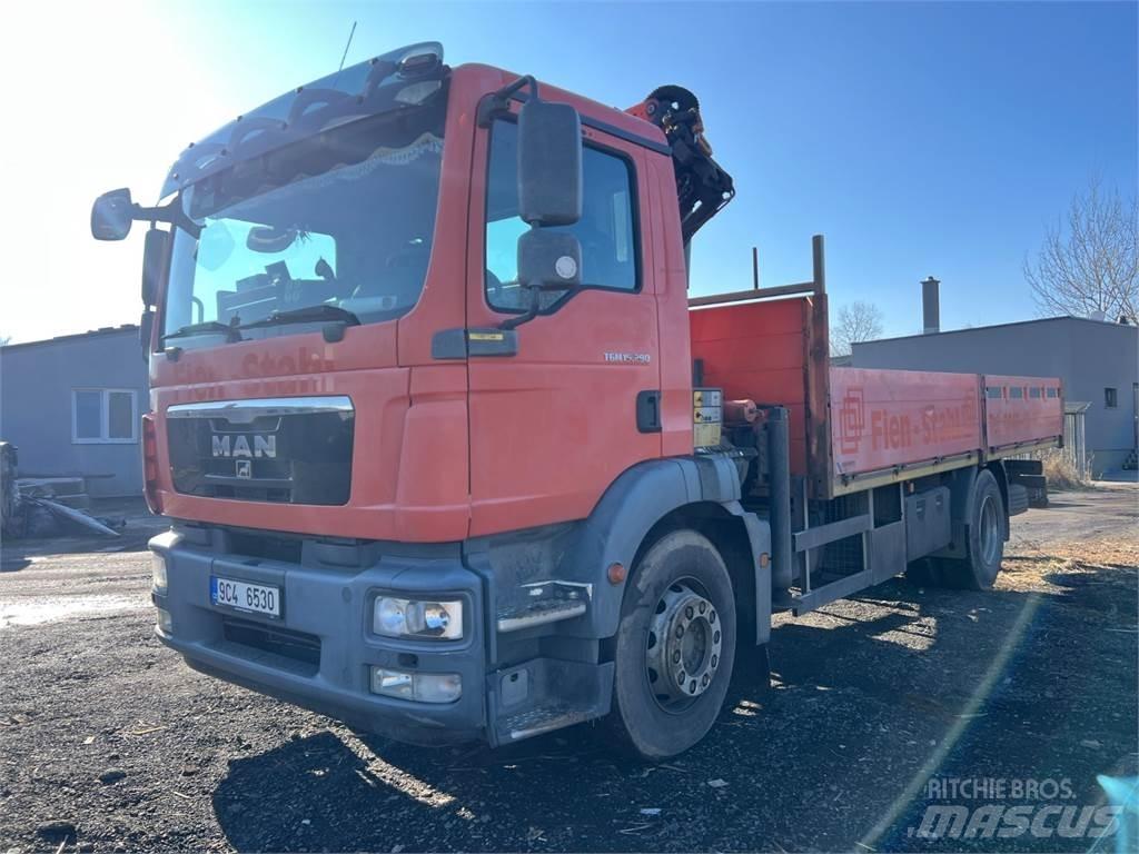 MAN TGM 15.290 + HR Pritschenwagen/Pritschenwagen mit Seitenklappe