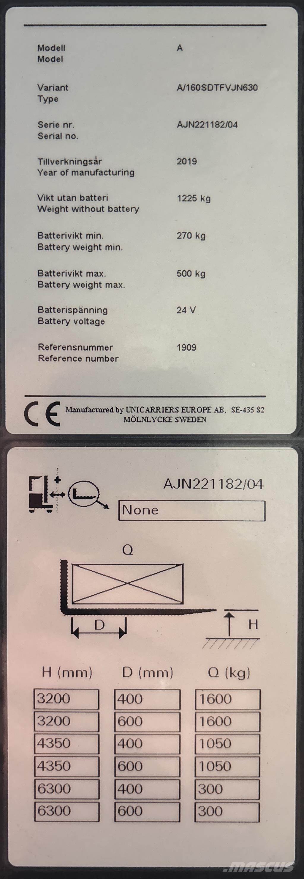 Atlet A160 Selbstfahrstapler
