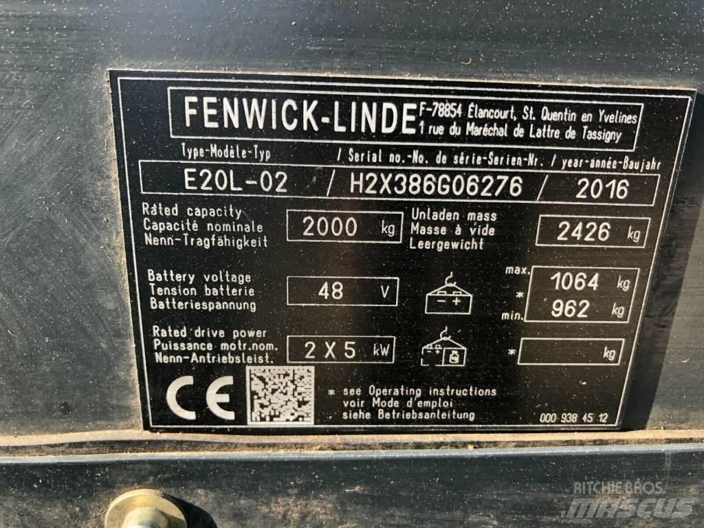 Linde E 20 L-02 Elektrostapler