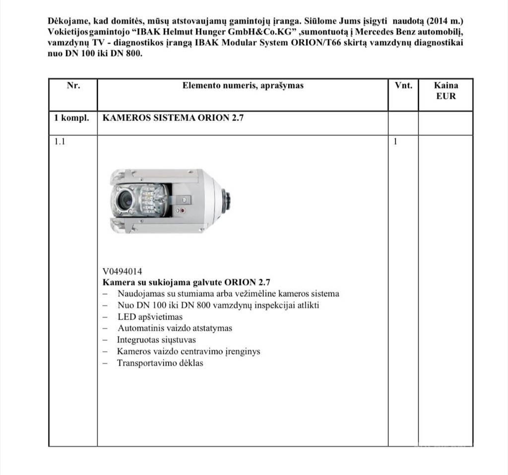  IBAK T66 Instrumente, Mess- und Automatisierungsausrüstung