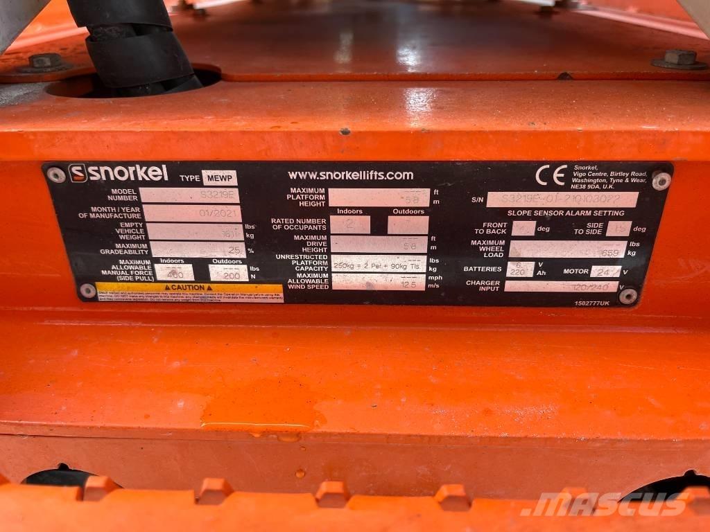 Snorkel S 3219 E Scheren-Arbeitsbühnen