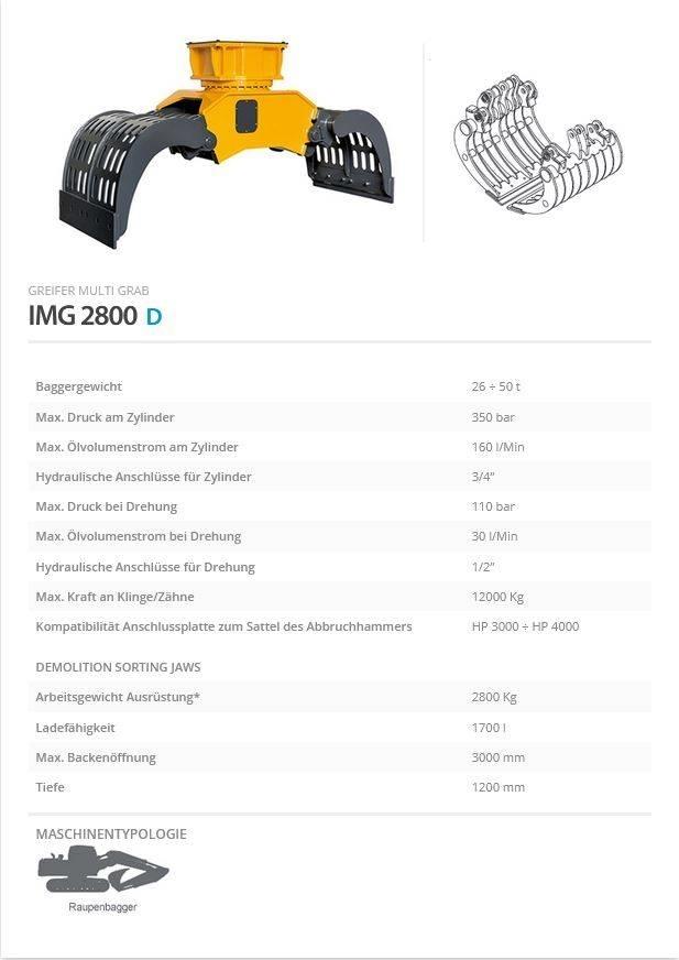 Indeco IMG 2800 Greifer
