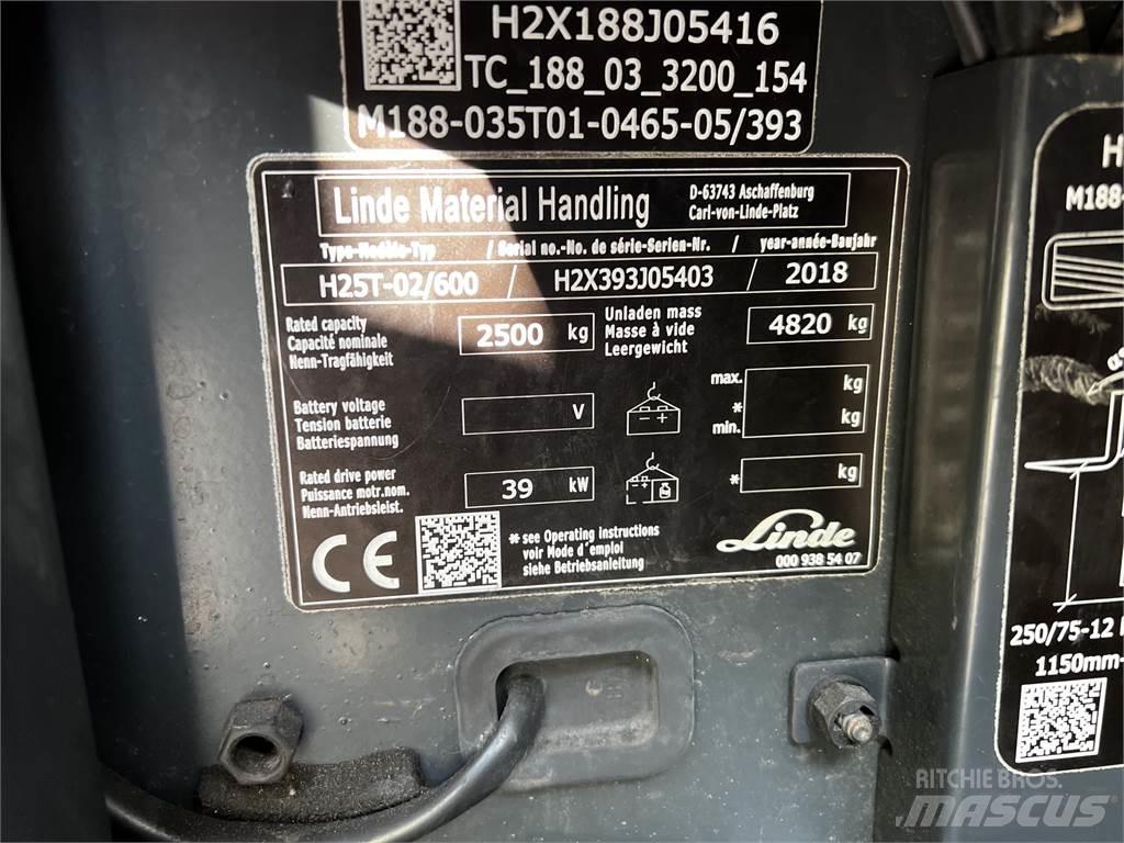 Linde H25T/600 Gasstapler