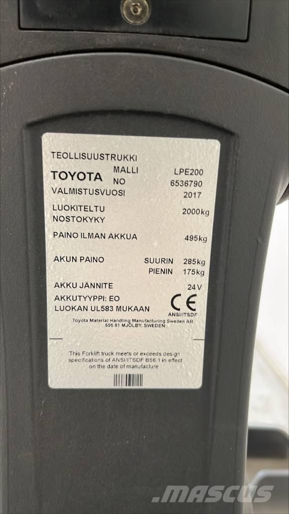 Toyota BT LPE 200 Gabelstapler mit Fahrerstand