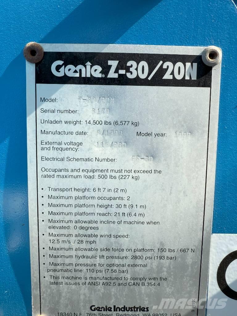 Genie Z 30/20 Gelenkteleskoparbeitsbühnen