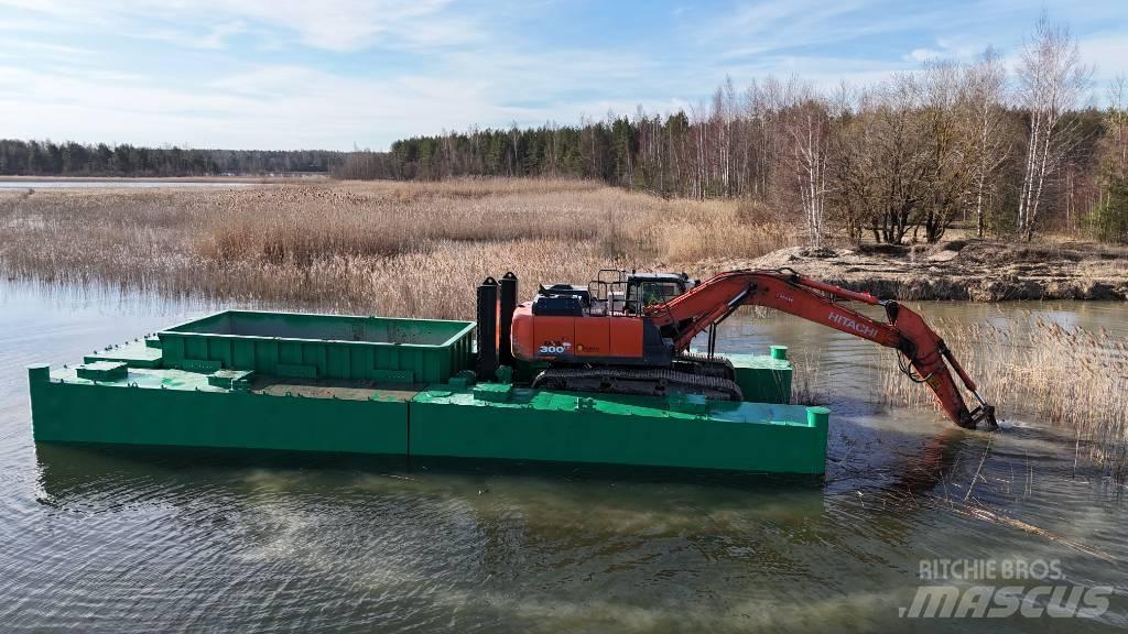  Dredge pontoon barge Schwimmbagger