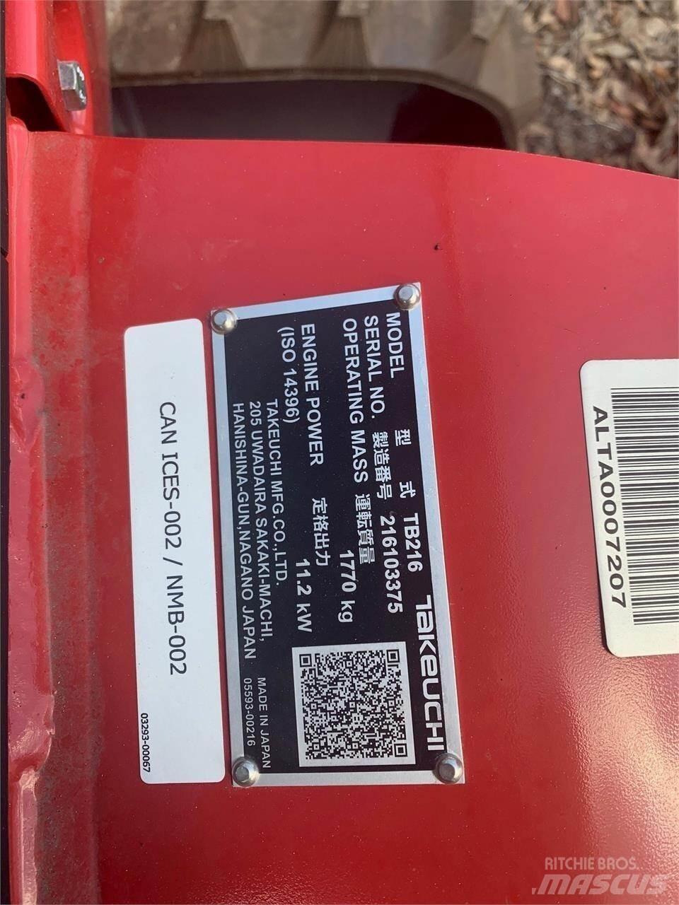 Takeuchi TB216 Minibagger < 7t