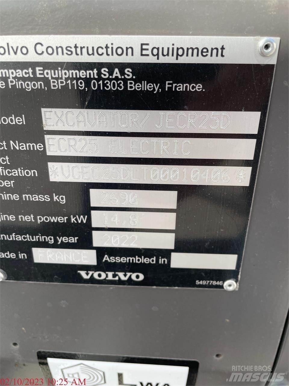 Volvo ECR25D Minibagger < 7t
