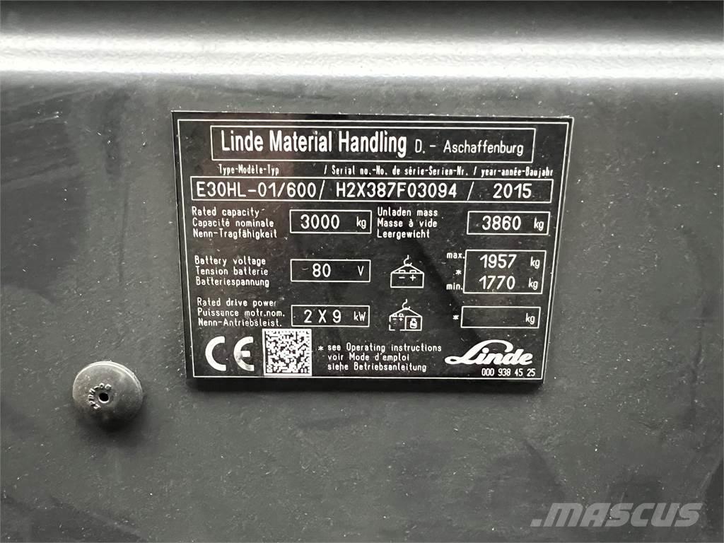 Linde E30/600HL Elektrostapler
