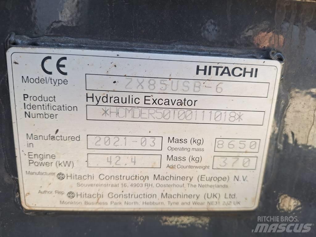 Hitachi ZX85USB-6 Midibagger  7t - 12t