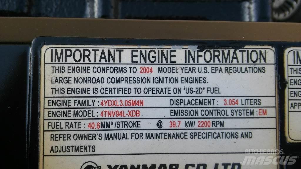 Yanmar 4TNV94L-XDB Minibagger < 7t