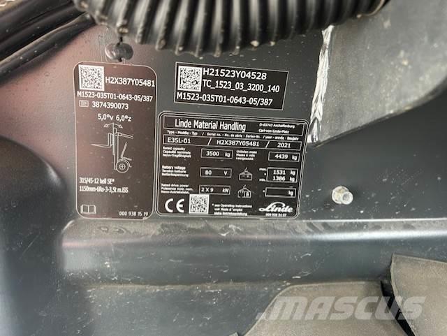 Linde E35L Elektrostapler