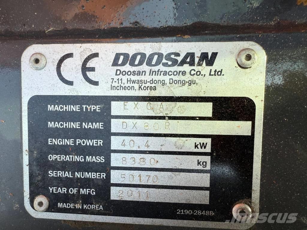 Doosan DX 80 R Midibagger  7t - 12t