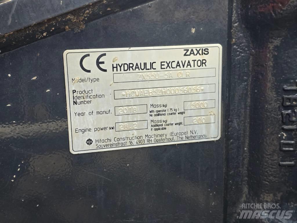 Hitachi ZX55U-5A CLR Minibagger < 7t