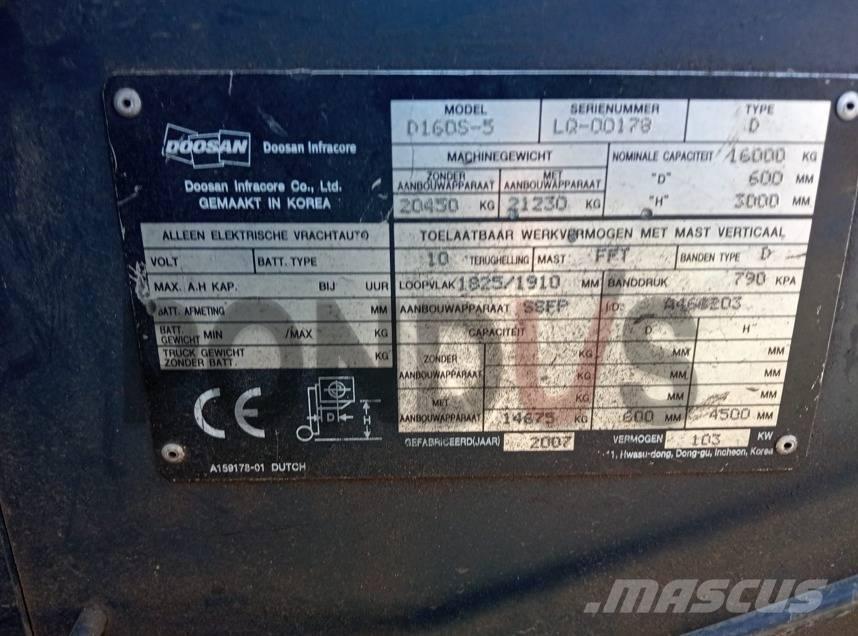 Doosan D160S-5 Dieselstapler