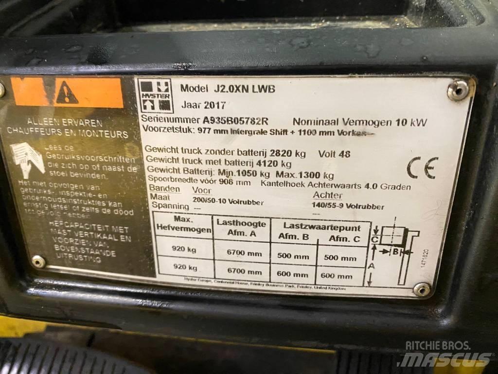 Hyster J 2.0 XNT LWB Elektrostapler