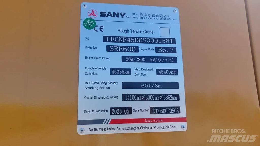 Sany SRE600 Autokrane