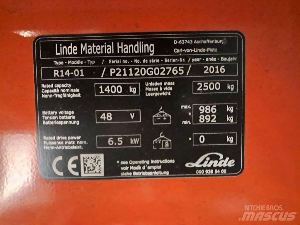 Linde R14-01 Schubmaststapler