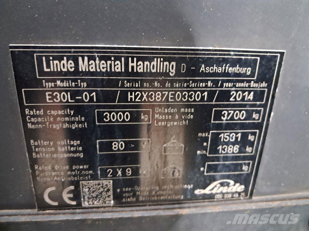 Linde E30L-01 Elektrostapler