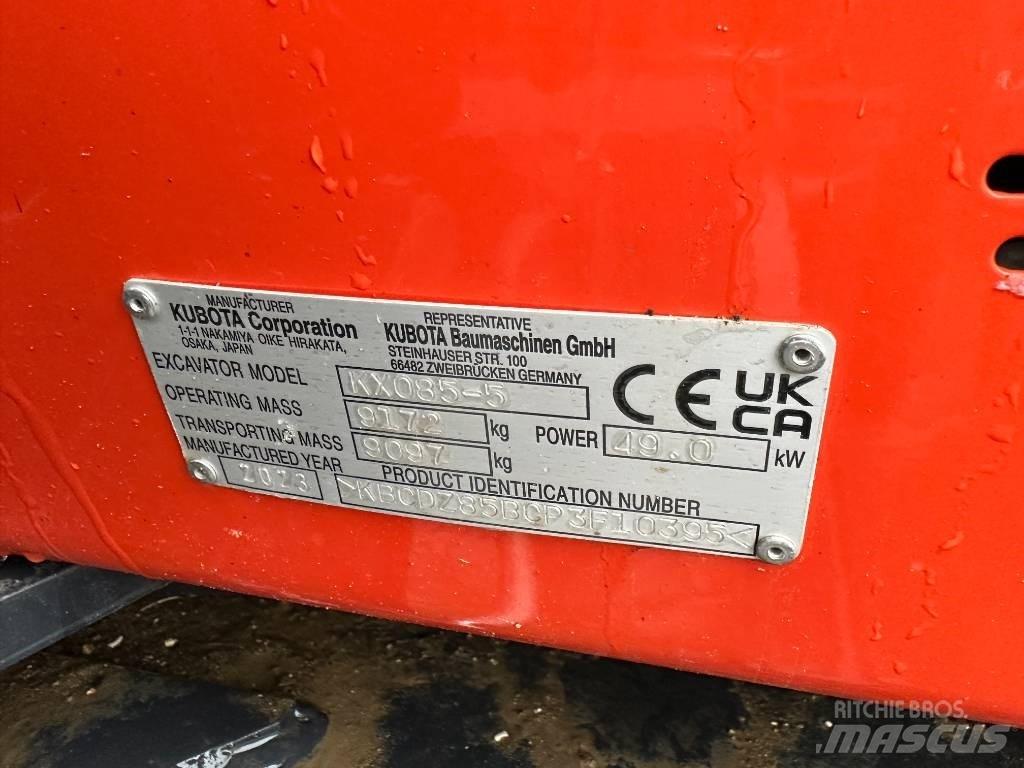 Kubota KX 085-5 2PGL Midibagger  7t - 12t