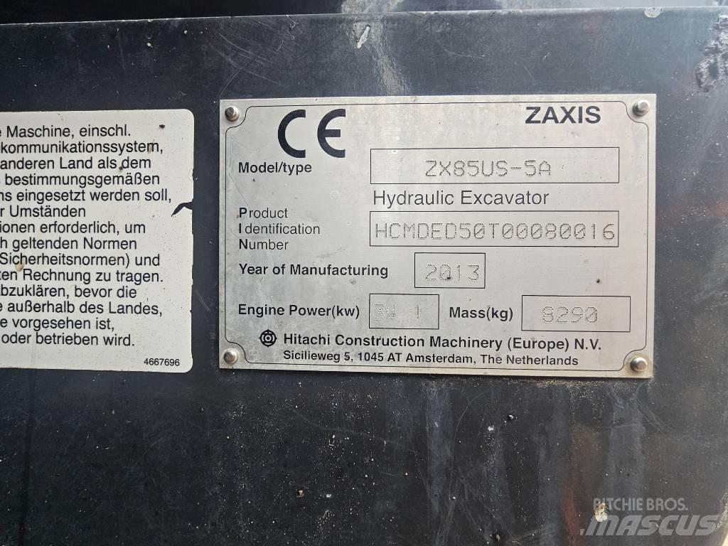 Hitachi ZX 85 US-5 A Midibagger  7t - 12t