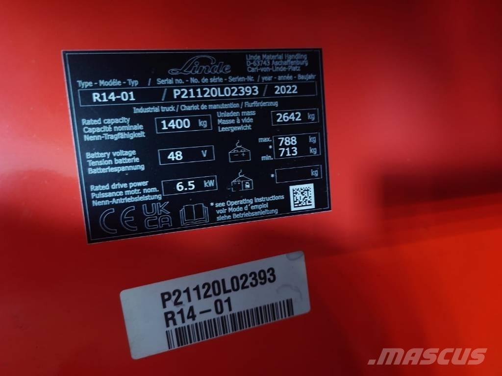 Linde R14/1120 Schubmaststapler