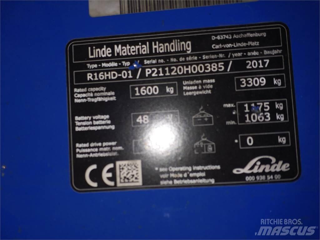 Linde R16HD Schubmaststapler
